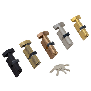 Cylindre de serrure en laiton à bouton unique, moderne, durable, insonorisé, installation facile, accessoires de quincaillerie de sécurité pour porte - Product Image 1