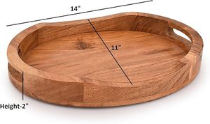 Private <b>labelling</b> Indoor Wooden Serving Tray With Elegant Style For Modern Dining Room And <b>Kitchen</b> Decoration - Product Image 2