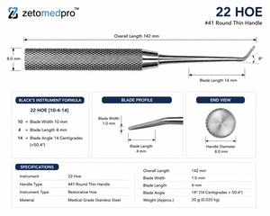 เครื่องมือเตรียมโพรงฟันแบบพรีเมียม ทำจากสแตนเลส OEM Zetomed Pro - Product Image 4