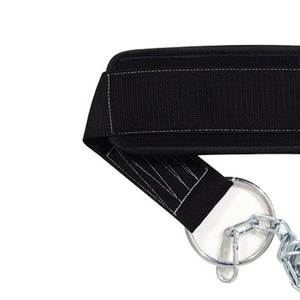 เข็มขัดนีโอพรีนแบบพรีเมียมพร้อมโซ่เหล็กแข็งแรงทนทานและห่วงรูปตัว D สองห่วง สำหรับออกกำลังกายด้วยการดึงข้อและดิป เสริมสร้างความแข็งแรง อุปกรณ์เสริมสำหรับยิม - Product Image 5