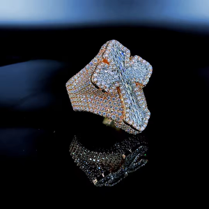 Bague Hip Hop Baguette Croix en Argent Sterling 925 Ice Out VVS Moissanite Bague Personnalisée - Product Image 4