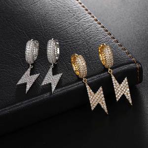 Pendientes de Diamante Cultivado en Laboratorio con Forma de Rayo para Mujer, Plata 925, Chapados en Oro, Joyería Ligera, Diamante Certificado, Regalo - Product Image 4