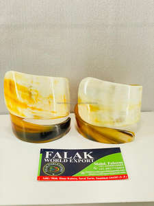 Brazalete pulido de cuerno de búfalo natural, accesorio de moda moderno hecho a mano ecológico de Falak World Export - Product Image 2