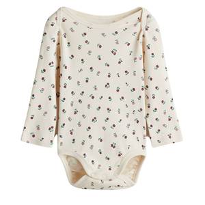 Combinaison bébé en coton à marque privée, douce, respirante, imprimée, vêtements décontractés pour nourrissons, fournisseur OEM - Product Image 1