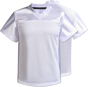 White V-Neck Mesh Sports Jersey Lightweight Polyester Athletic <b>Shirt</b> for Men and Women Wash - Product Image 1