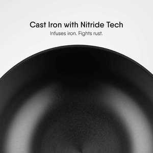 Poêle à frire en fonte de qualité supérieure de 22 cm avec revêtement antiadhésif en nitrile, design durable pour cuisine moderne - Product Image 2