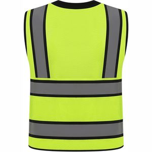 Gilet de sécurité réfléchissant pour hommes, haute visibilité, séchage rapide, respirant, vêtements de travail de construction - Product Image 3