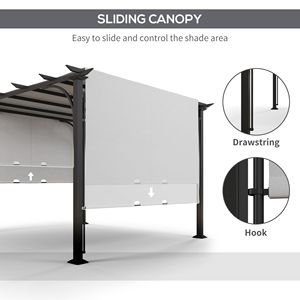 Tenda Parasole Retrattile Bianca 10x10 - Pergola Resistente alle Intemperie - Product Image 5