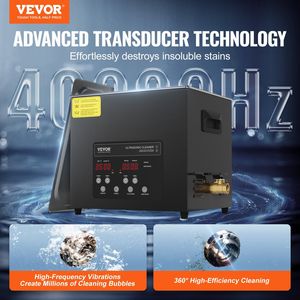 10L 240W Digital <b>Ultrasonic</b> <b>Cleaner</b> 40kHz <b>Industrial</b> Ultrasound Cleaning Machine Gentle Mode Degassing Heater Timer for Jewelry - Product Image 2