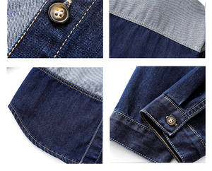 Chaquetas Vaqueras Unisex de Estilo Clásico Lavado con Hombros Ligeramente Caídos, Chaqueta de Mezclilla con Logotipo Personalizado Estilo Trabajo - Product Image 4