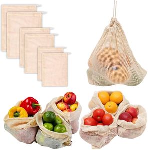Eco-Friendly Pure Cotton Letter Punch Style <b>Drawstring</b> <b>Bag</b> Bundle Pocket Custom Logo Mesh Fruit <b>Bag</b> Daily Shopping <b>Canvas</b> - Product Image 1