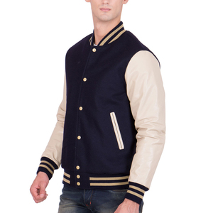 2025 New Arrival Best Quality Custom Design Wool Sleeve Stand Collar Hooded Varsity <b>Jacket</b> High Quality Unisex - Product Image 6