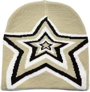 Gorro de Invierno Unisex con Tejido Jacquard, Logotipo Personalizado, Pompón de Piel Sintética, Gorro de Punto con Borde, Color Sólido, Cálido, para Adultos, Deportivo - Product Image 4