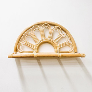 Estante de Mimbre Tejido a Mano Ecológico, Decoración de Pared Arcoíris, Decoración de Ratán Natural para el Hogar, Diseño OEM Personalizado, Hecho en Vietnam - Product Image 6