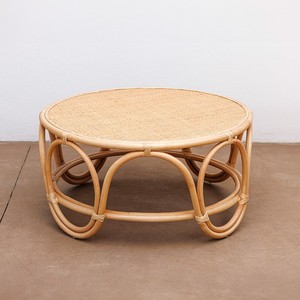 Natural rattan <b>sofa</b> <b>side</b> <b>tables</b> storage solution for home office modern round coffee <b>table</b> - Product Image 6