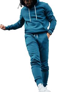 Conjunto Deportivo Personalizado con Logotipo, de Algodón Orgánico Sólido, Transpirable, con Capucha, para Hombre - Product Image 2