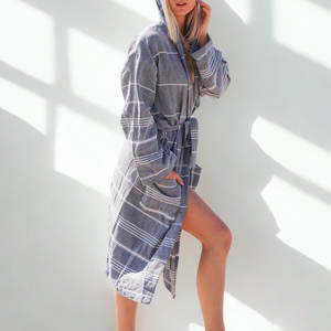 Premium Handmade Yellow Turkish Towel <b>with</b> Pocket and Belt High Quality Designer Hammam <b>Bathrobe</b> on Cheap Price - Product Image 4