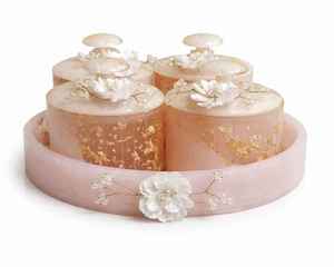 Ensemble de pots à fruits secs en résine Craft Emporium Exports, qualité supérieure, taille personnalisable, résine époxy, passe au lave-vaisselle, empilable, motif floral - Product Image 3