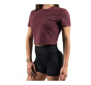 Camiseta Corta Sexy con Cuello Redondo y Estampado Personalizado al por Mayor, Camiseta Corta para Mujer, la Mejor Moda para Exteriores, Precio Económico OEM - Product Image 1