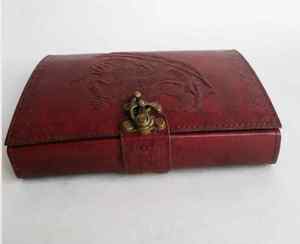 Journal en cuir avec design de dragon et serrure en métal |   Carnet d'écriture rechargeable |   Carnet vierge pour les voyages, le croquis et les cadeaux - Product Image 2