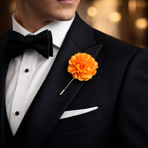 Pin de Solapa con Diseño de Flor Esmaltada de Alta Calidad para Hombre |   Broche de Boutonnière de Metal Hecho a Mano |   Pin de Solapa para Traje de Novio, Accesorio para Blazer - Product Image 4