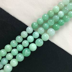 Cuentas Lisas de Crisoprasa 100% Naturales, Certificadas por IGI, Grado AA, de 9mm-11.5mm, Color Verde Fuego, Gemas Vivaaz Jaipur para Joyería - Product Image 1