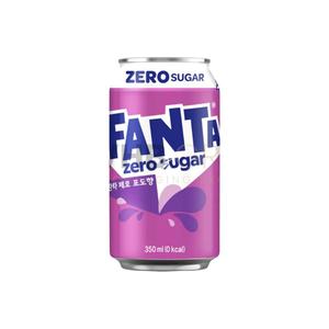 COCA COLA FANTA ZERO AZÚCAR, REFRESCANTE, ORIGEN COREA, 350ML - Product Image 1