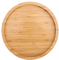 100% Kayu Alami Lazy Susan Tempat Sajian Kue Keju Rak Bumbu Putar Desain Klasik Ramah Lingkungan