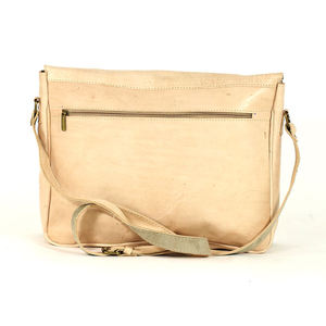 Sac messager pour homme en cuir véritable beige vintage de qualité supérieure Biyadina, sac à main artisanal, élégance intemporelle, professionnels MA - Product Image 3