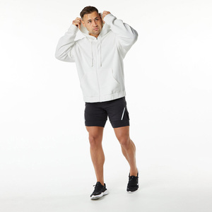 Men basics oversized zipper hoodie design soft cotton fleece fabric full <b>zip</b> <b>hooded</b> relaxed loose fit winter casual & streetwear - Product Image 4