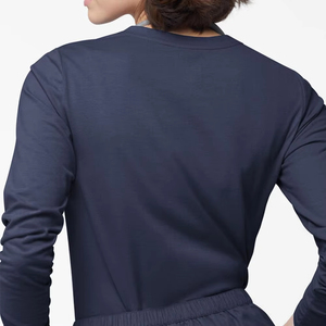 T-shirt de sous-blouse médicale à manches longues pour femme, confortable, extensible, chaud, uni, en tissus doux - Product Image 5