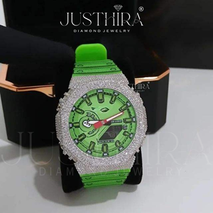 Montre de luxe avec lunette sertie de diamants Moissanite VVS, montre-bracelet haut de gamme style Hip-Hop unisexe, au meilleur prix - Product Image 5