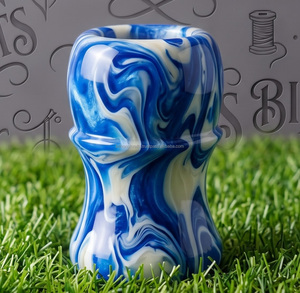 Billion of Crafts Handcrafted <b>Resin</b> <b>Epoxy</b> Round Shave Brush Handle Textured Artisan Grooming Fitting for Art & Collectible - Product Image 2