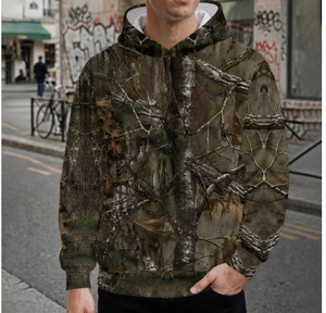 Sudadera con Capucha para Caza, Ligera, para Deportes al Aire Libre, con Bolsillo Tipo Canguro, Forro Polar Cálido - Product Image 1