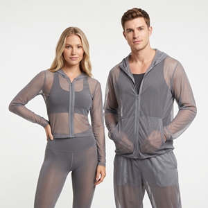 Sexy Sheer Mesh Hoodie Transparent Lightweight Casual <b>See</b> <b>Through</b> Hood <b>Tops</b> 100% Polyester Summer Sheer Mesh Hoodies Unisex - Product Image 1