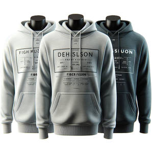 Sudaderas con capucha de lana Teñido liso de alta calidad Peso pesado Colores sólidos Jersey de manga larga para hombre Sudaderas con capucha Nuevas ideas de diseño - Product Image 4