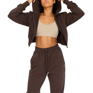 Conjunto de Pantalones Cortos de Dos Piezas para Mujer, Invierno, Logotipo Personalizado, Cierre de Cremallera, Ropa Casual Urbana, Ecológica, Servicio OEM - Product Image 3