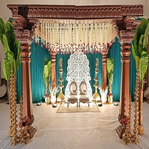 Traditional Kerala-Style Mandap For <b>Wedding</b> Look Fiber Reinforced Plastic Luxury New Arrival Chair Drape Props LED - Product Image 1