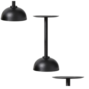 ชุดเชิงเทียนเหล็กสีดำ 2 ชิ้น ฐานทรงโดมทันสมัย สำหรับตกแต่งโต๊ะกลางบ้าน - Product Image 2