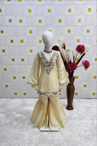 Designer Party Wear Top-Bottom And Dupatta For Kids - Product Image 3