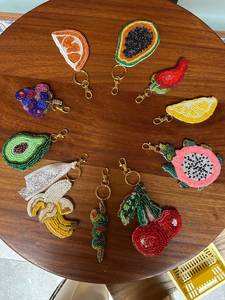 Premium Handmade Floral Embroidery Beaded <b>Keychain</b> with Traditional Craftsmanship Decorative Key Holder Bag Charm and Gift Idea - Product Image 4