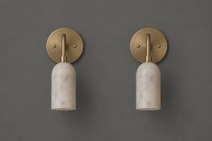 Modern Brass <b>Wall</b> <b>Sconce</b> With Frosted Glass Shades Indoor <b>Lighting</b> Fixture Bathroom Decor Round Design Lightweight - Product Image 5