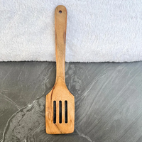 Spatule de cuisine artisanale en bois d'acacia |   Ustensile de cuisine en bois naturel, cuillère