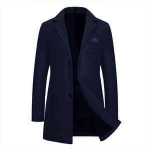 Manteau Trench Élégant en Mélange de Laine pour Homme – Veste d'Hiver Chaude et Longue pour l'Automne – Style Urbain Décontracté et Habillé – Vente en Gros - Product Image 3