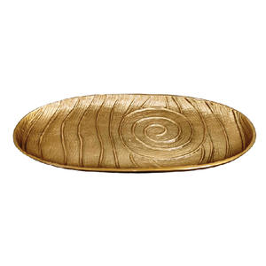 Platos de Metal Decorativos con Diseño de Flores, Bañados en Oro, Estilo Indio, para Servir, Regalo para el Festival Diwali, Venta al Por Mayor - Product Image 1