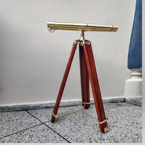 Miniature vintage brass binocular <b>keychain</b> accessory with a sturdy brass clip, available at wholesale prices. - Product Image 3