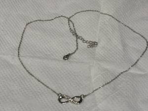 Custom Necklace 925 Sterling Silver Jewelry Rhodium Plated CZ Cubic Zirconia Infinite Infinity Pendant Necklace - Product Image 4