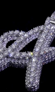 Colgante de Letra Cursiva Personalizado de Plata 925 con Diamante Cultivado en Laboratorio, Inicial en Script, Bañado en Rodio, Regalo para Fiestas, OEM ODM, Directo de Fábrica - Product Image 4