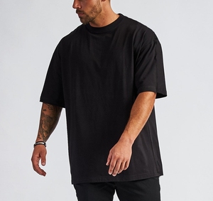 T-shirt unisexe personnalisé en coton 100% vierge, coupe droite, style streetwear, avec logo personnalisé - Product Image 3