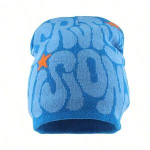 2026 personnalisé unisexe réglable bonnet chapeaux tricoté hiver respirant imperméable 100% acrylique avec doublure en Satin Jacquard Logo - Product Image 3